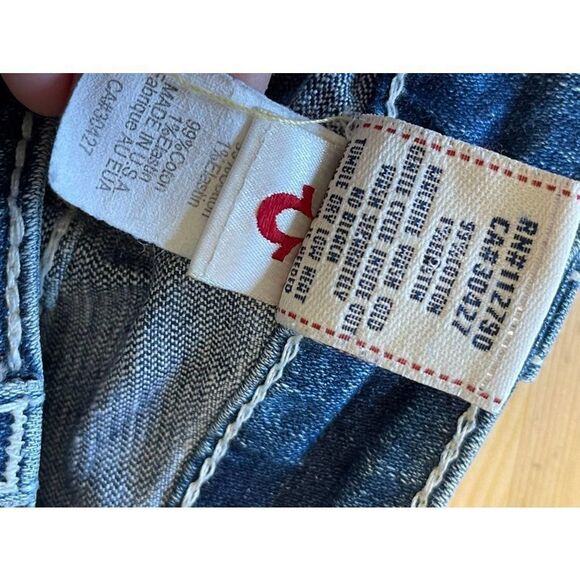 True Religion flare Disco Joey Big T Denim Women’s size 29 Made In USA Y2K 00’s - Picture 6 of 12